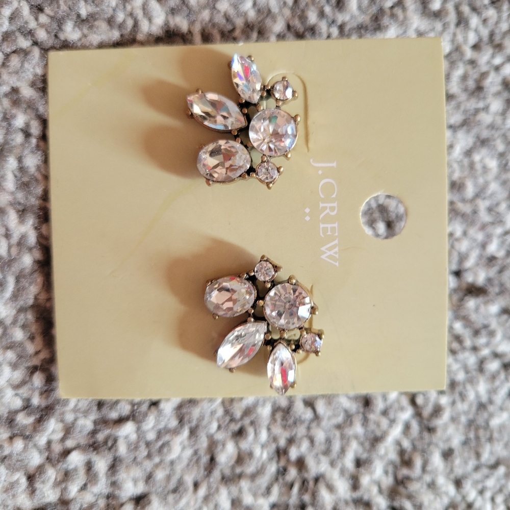 J Crew Stud  crystal earings